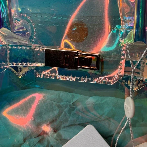 MMS Design Studio Iridescent Clear Holographic Bag Stadium Security Approved - Picture 4 of 9